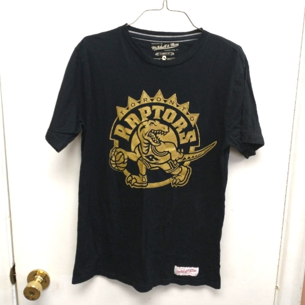 Toronto Raptors Mitchell & Ness Black & Gold Mens Small